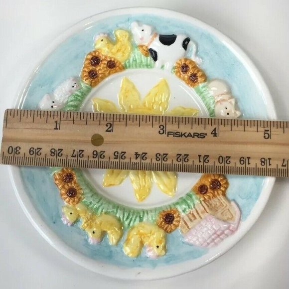 Mercuries Country Farm Child Tea Set Replacement Plate Saucer Round Hand Painted - Picture 7 of 7